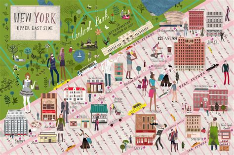 New York Upper East Side for It Studio, NY – Martin Haake Illustrations