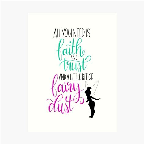 "Peter Pan Quote - Tinkerbell" Art Print by alwaysbookish | Redbubble