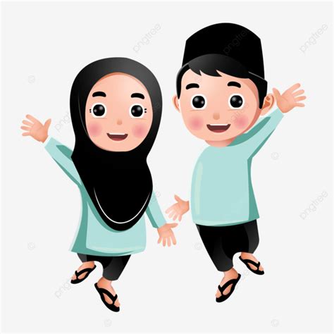 Cute Kids Moslem Santri Character, Kids Moslem, Kids Santri, Muslim PNG Transparent Clipart ...