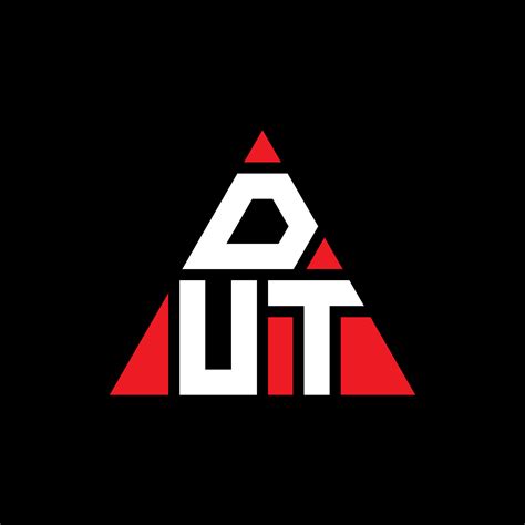 DUT triangle letter logo design with triangle shape. DUT triangle logo design monogram. DUT ...