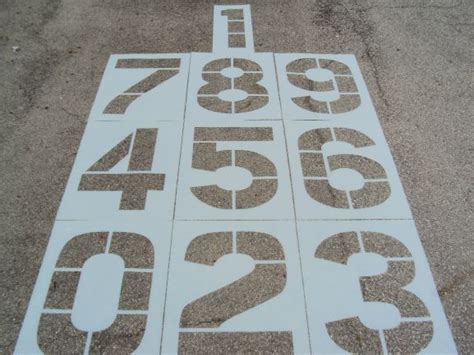 Parking Lot Number Stencils By American Striping Columbus Ohio