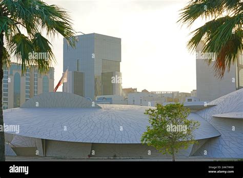 DOHA, QATAR -11 DEC 2019- View of the new National Museum of Qatar ...