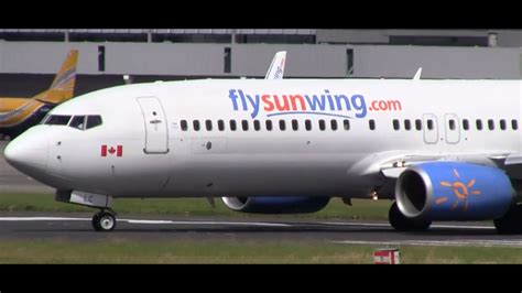 SunWing Airlines Boeing 737-8BK Take Off At Dublin - YouTube