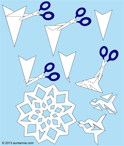 Cut Easy Paper Snowflake Pattern Template