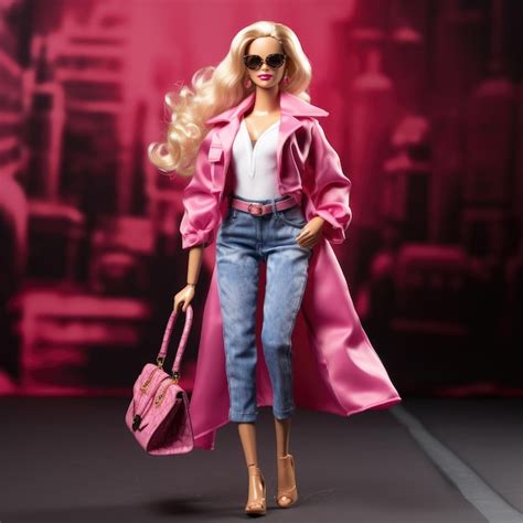 Premium AI Image | Barbie with her pink convertible