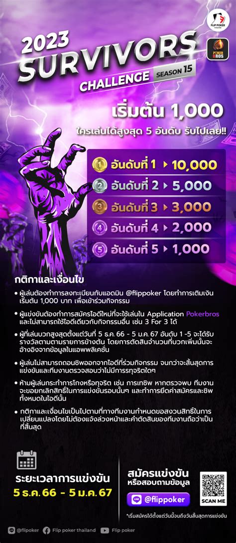 Survivor challenge " season 15" - Flip Poker Thailand