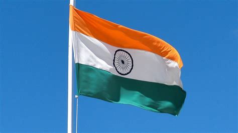 Flying Indian Flag In Blue Sky Background HD Indian Flag Wallpapers | HD Wallpapers | ID #83002