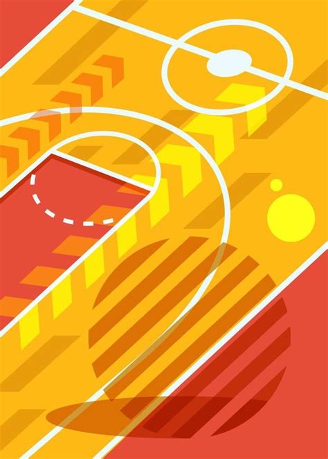 Basketball Court Poster - Royalty-Free Vector