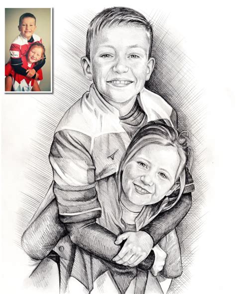 Brother And Sister Drawing | Heartwarming Art