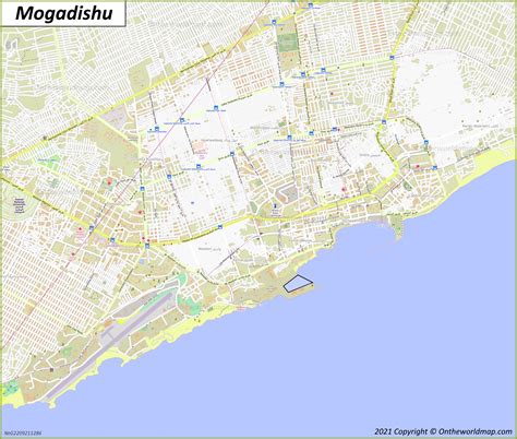 Mogadishu Map | Somalia | Detailed Maps of Mogadishu (Xamar or Hamar)