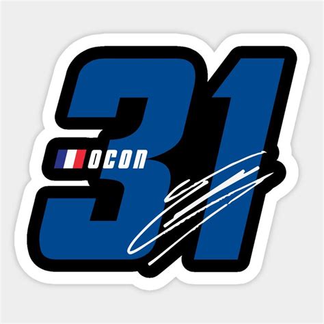 Esteban Ocon 31 Signature Number Sticker | Number stickers, Stickers, Custom stickers