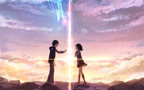 Your Name - Taki & Mitsuha Comet Scene HD Wallpaper by 捺蜜柑