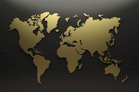 Gold World Map – Print A Wallpaper