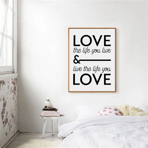 Printable Poster Love the life you live Live the life you love Print ...