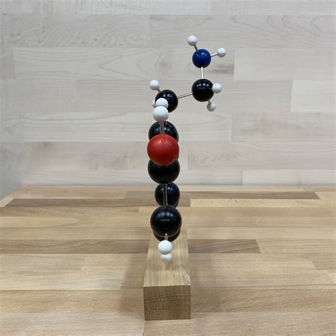 Wooden Serotonin Ball-Stick Molecule Model - Molecule Models