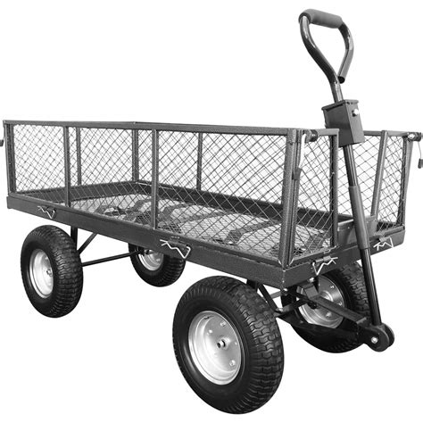 Handy THLGT Large Steel Garden Trolley with Punctureless Wheels | Garden Trolleys