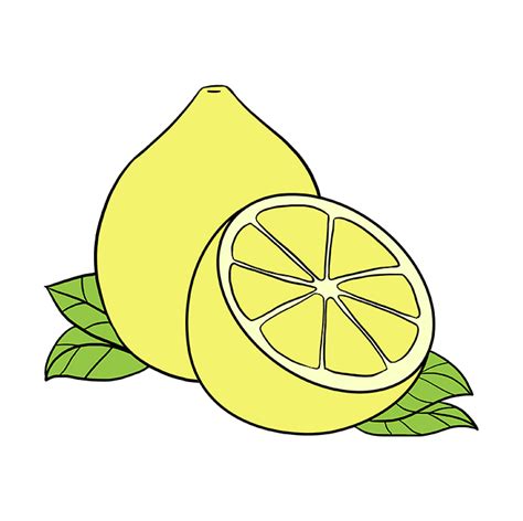 How to Draw a Lemon - Really Easy Drawing Tutorial