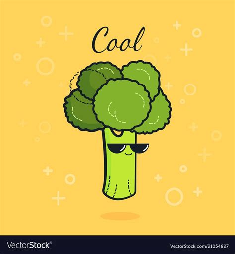 Cartoon funny broccoli icon vector image on VectorStock | Fruit cartoon, Girl iphone wallpaper ...