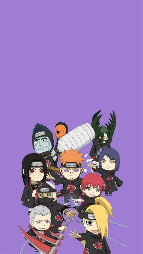 Download Cute Akatsuki Chibi Wallpaper Wallpaper | Wallpapers.com