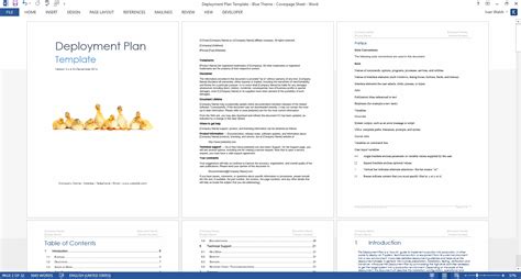 Deployment Plan Template (MS Word) – Templates, Forms, Checklists for ...