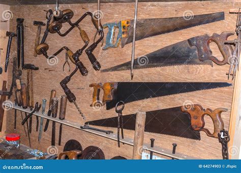 Woodworking Tools in a Carpenter S Workshop. Stock Image - Image of drill, chisels: 64274903