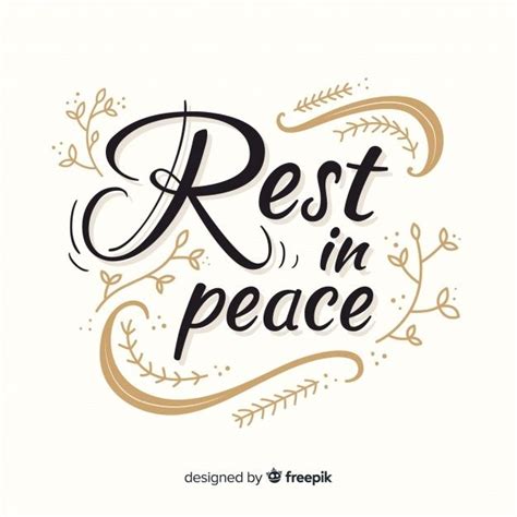 Download Rest In Peace Lettering for free in 2020 | Words of condolence, Sympathy quotes ...