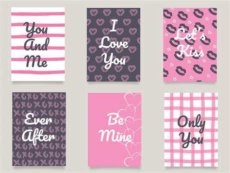 Valentine Cards Vector Pack 175350 Vector Art at Vecteezy