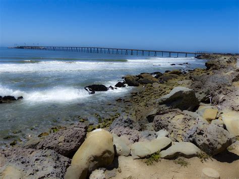 Ventura Pier And Misty Waves Free Stock Photo - Public Domain Pictures