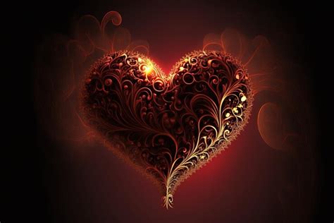 Premium Photo | Valentine love heart romance wallpaper art background