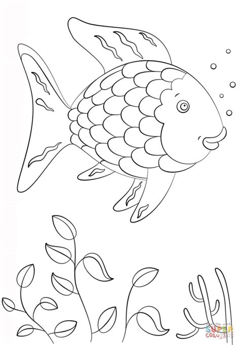 Rainbow Fish Printable Coloring Page - Printable Word Searches