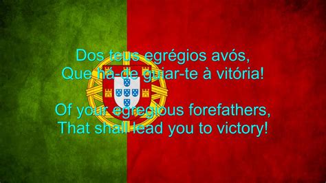 Portugal National Anthem English lyrics - YouTube