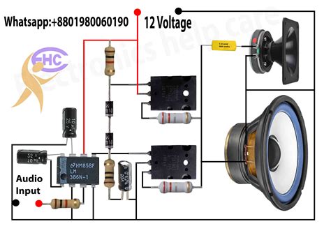 How to make easy amplifier using 12 voltage - Electronics Help Care