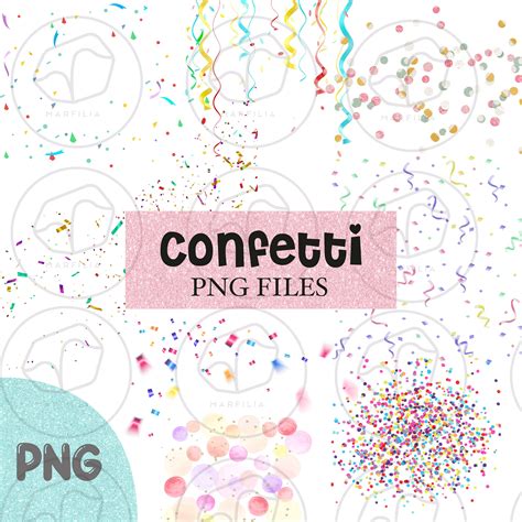 Confetti Clipart Confetti Birthday Confetti PNG Confetti - Etsy