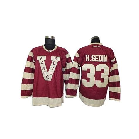 Henrik Sedin Vancouver Canucks Reebok Premier Red Jersey On Sale