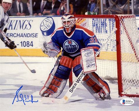 Grant Fuhr Autographed/Signed Edmonton Oilers 8×10 Photo Beckett ...