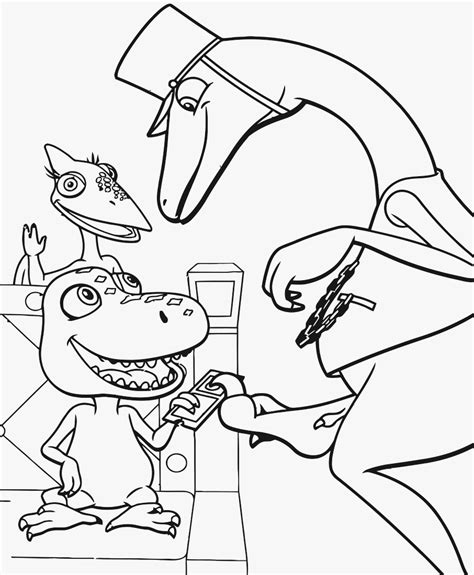 Coloring pages from the animated TV series Dinosaur Train to print for free