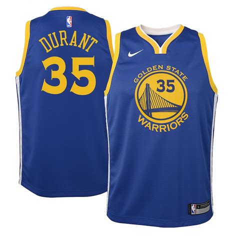 Youth Golden State Warriors Kevin Durant Nike Blue Swingman Jersey ...