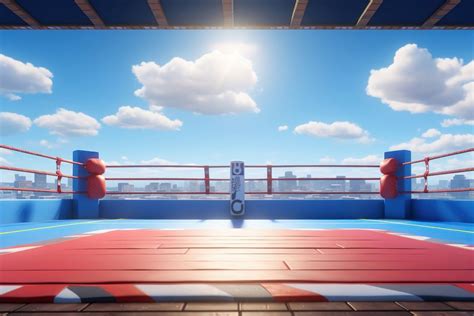 Boxing ring sports architecture competition. | Free Photo Illustration - rawpixel