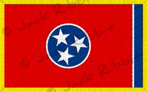 Tennessee Flag Patch with Gold Border Graphic by Jack Ribbit · Creative ...