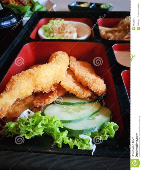 Bento at Japanese Restaurant. Stock Image - Image of seafood, lunch ...