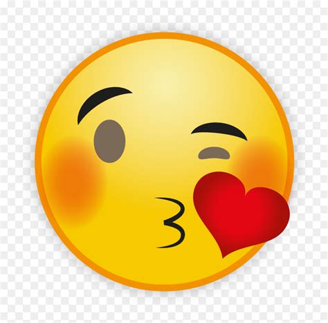 Cute Whatsapp Emoji Png Free Download - Arti Emoticon Love Di Wajah, Transparent Png - vhv