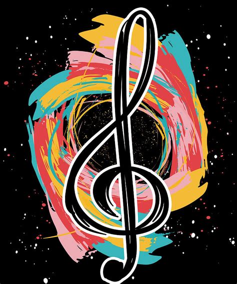 Music treble clef Poster Painting by Butler Morris | Fine Art America