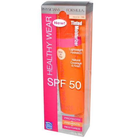 Physicians Formula, Healthy Wear, Tinted Moisturizer, SPF 50, Ivory to Fair, 1 fl oz (30 ml) - iHerb