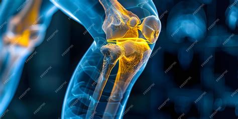 Highlighted Bones and Ligaments in Knee Joint MRI Scan Concept Joint ...