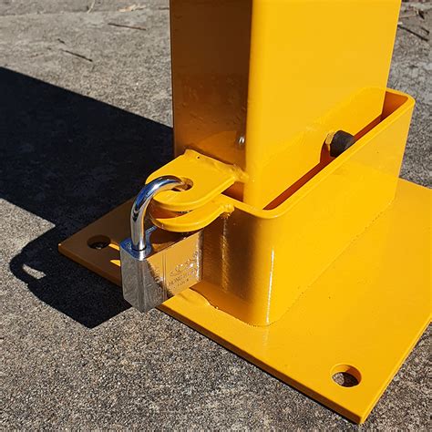 Collapsable Bollards : Value Defender Collapsible Bollard - Padlocked