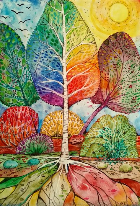 Rainbow trees | Disegni