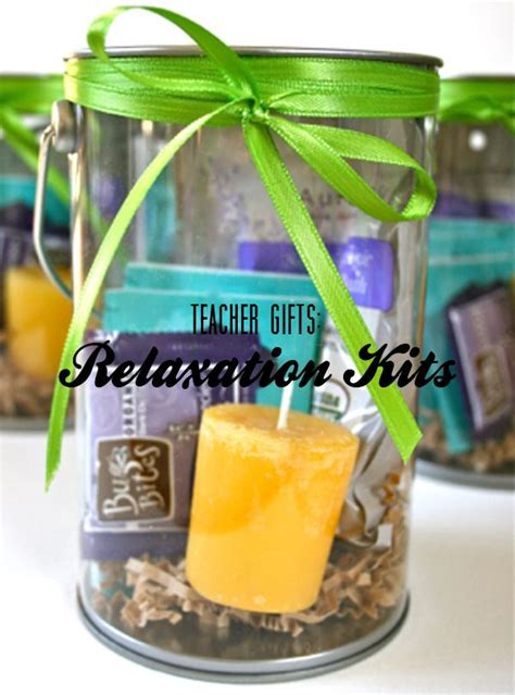 Teacher Gifts: Relaxation Kits | Teacher gifts, Relaxation kit, Jar gifts