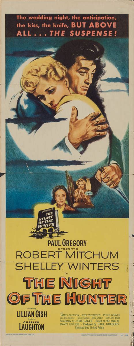 Marquee Poster | Night of the Hunter 1955 US insert