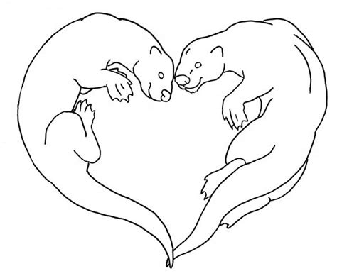 Otters in Love Embroidery Pattern | Japanese embroidery, Embroidery ...