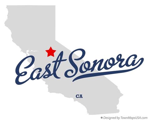 Map of East Sonora, CA, California